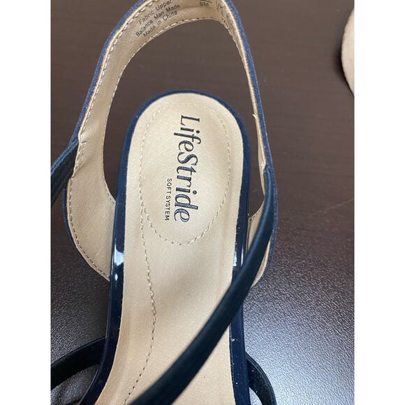 LifeStride Yaya Navy Mic Fab Size 8 Sandals - Picture 3 of 8